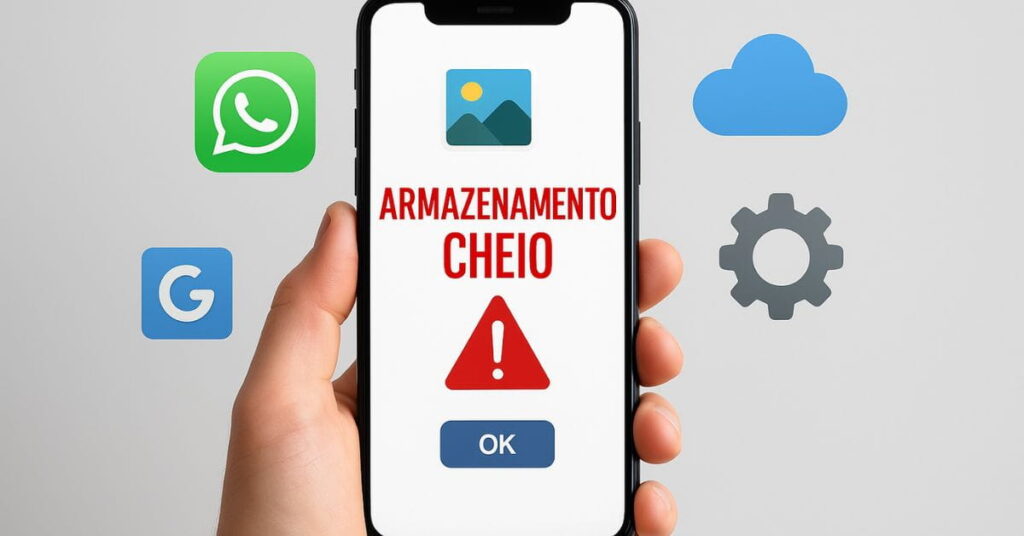 Como liberar memória do celular ao receber alerta de armazenamento cheio na tela