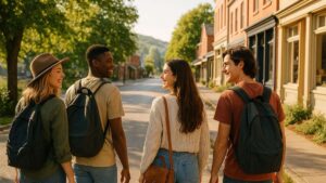 Jovens buscando vida mais simples se mudam para cidades tranquilas e conectadas à natureza