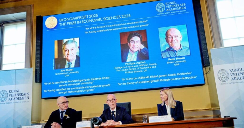 Laureados do Nobel de Economia 2025 celebram a inovação como força do progresso