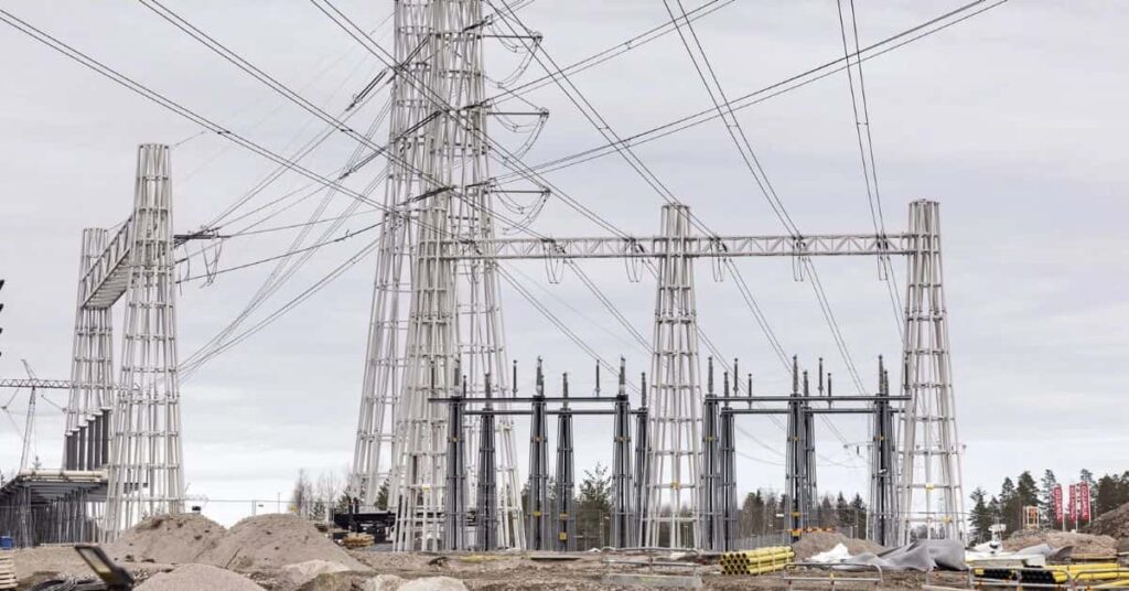 canteiro de obras ligado aos data centers nórdicos em Espoo