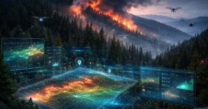 IA contra incêndios florestais aplicada à prevenção com dados climáticos Title da imagem: IA contra incêndios florestais orienta decisões preventivas nos EUA