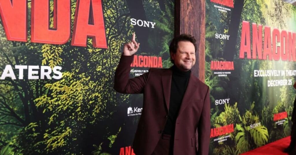 Selton Mello em Anaconda durante a pré-estreia do filme em evento promocional