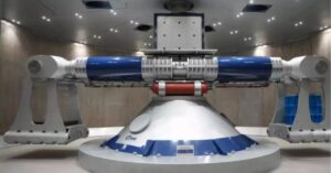 Representação da máquina chinesa que comprime o tempo CHIEF1900 em operação na Universidade de Zhejiang