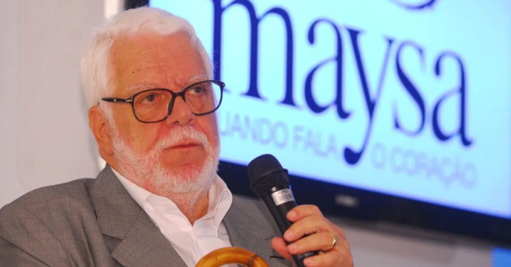 Manoel Carlos, autor de novelas brasileiras, durante evento público