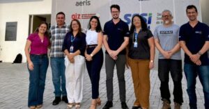 Equipe do SENAI Ceará durante certificação do curso de reparo de pás eólicas pela Global Wind Organisation