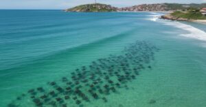 fenômeno de arraias em Santa Catarina